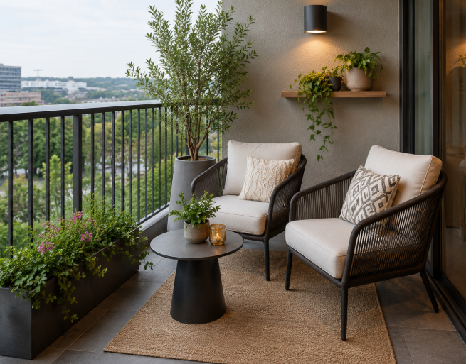 A Modern Outdoor Escape Blending Comfort, Nature & Elegant Urban Living