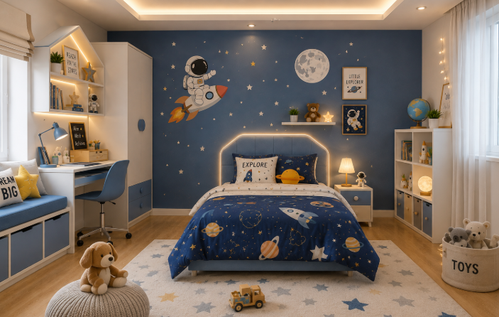 The Celestial StarVoyage Luxury Kids’ Space Adventure Bedroom Retreat gallery