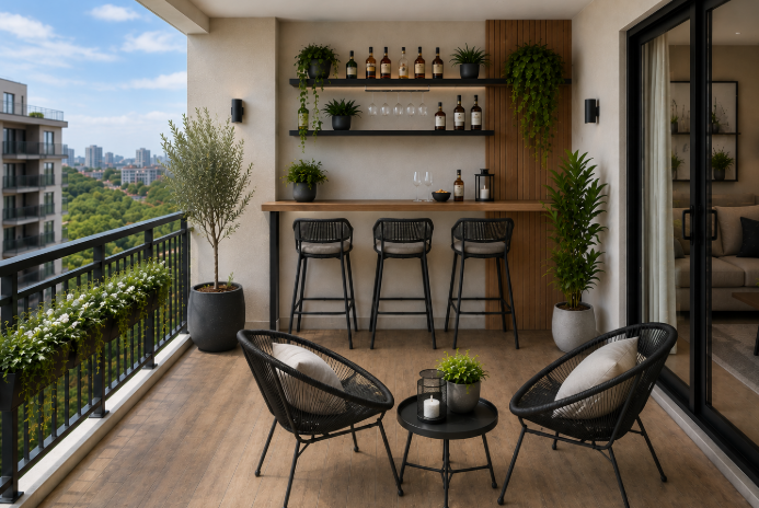 The Grand Urban Skyview Bar Lounge Balcony Retreat